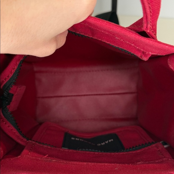 Marc Jacobs crossbody work tote small saavy red purse bag - Picture 10 of 12